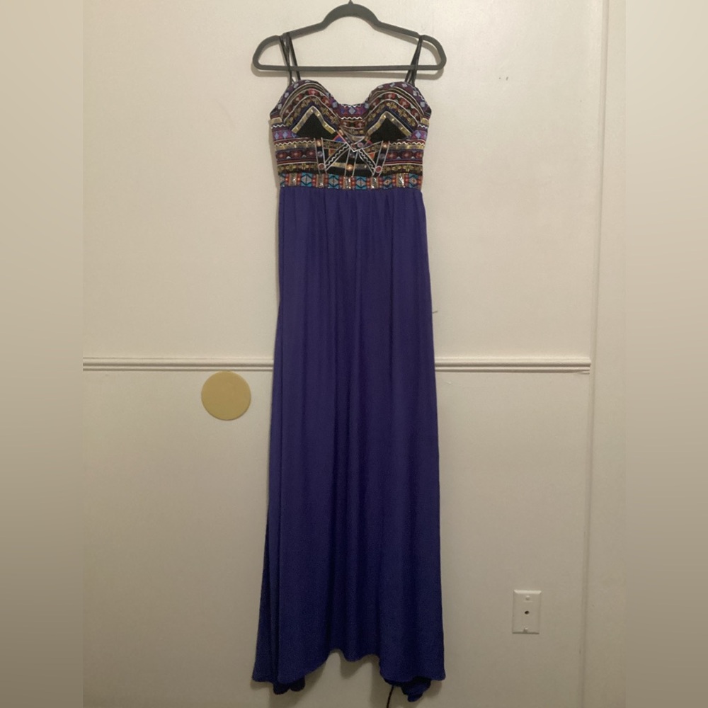 Soieblu Strapless Embroidered Dress